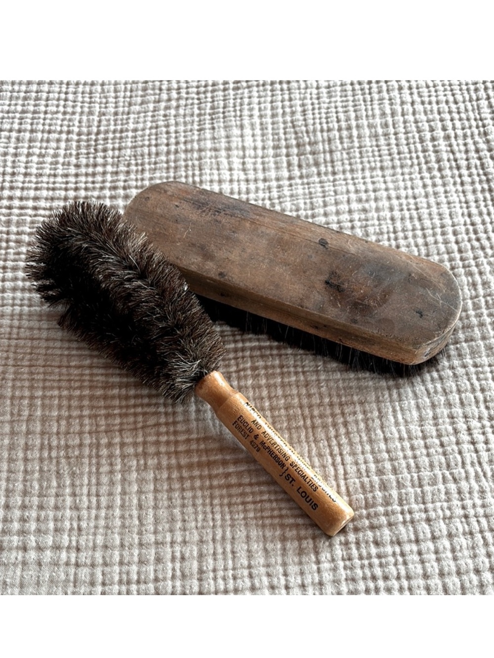 Antique Wooden and Horsehair Brushes